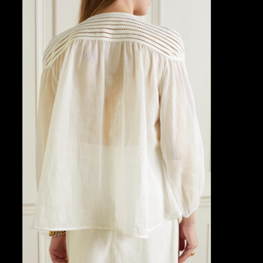 ZIMMERMAN Elegant White Blouse Size 3 - Picture 10 of 16
